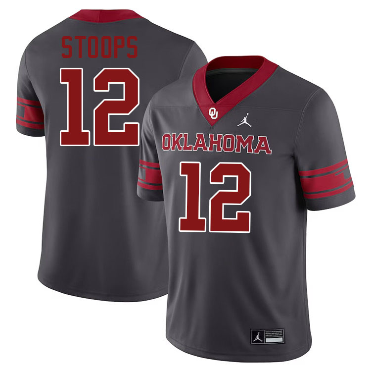 Drake Stoops Oklahoma Sooners Jersey,Oklahoma Sooners Football Uniforms,Jersey-Anthracite